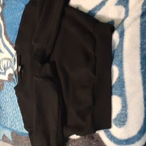 Black cropped sweatshirt from shein